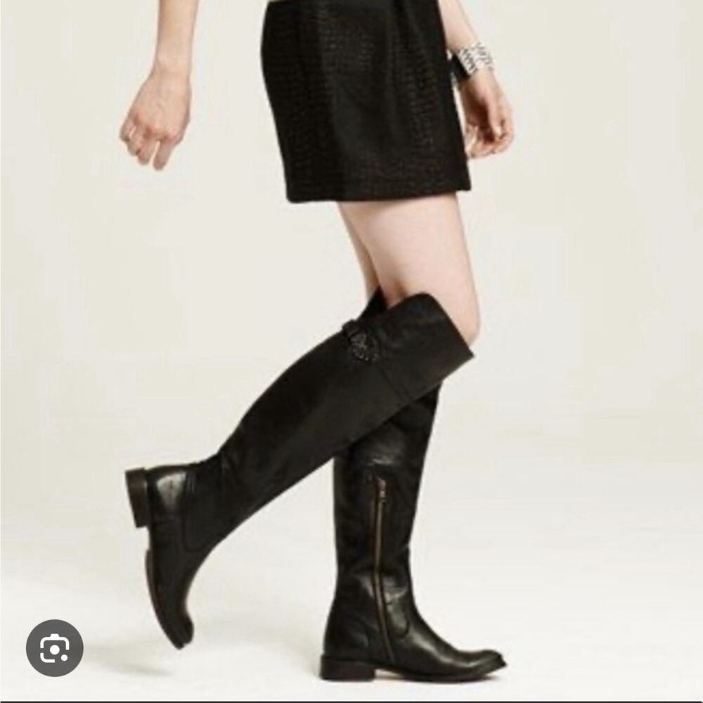 Frye Molly Tassel Tall Leather Over The Knee OTK Riding Boots Black Western 6.5